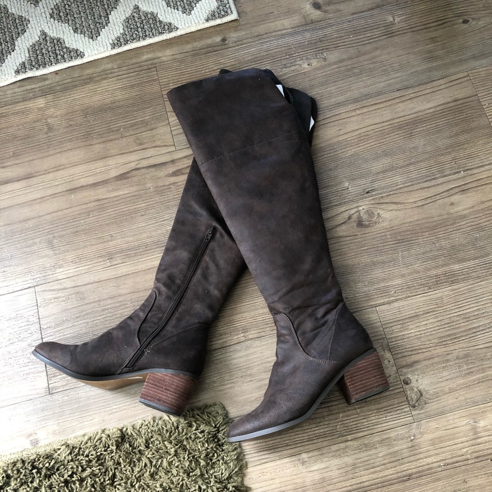 Suede Over The Knee Report Boots